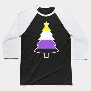 Christmas Tree LGBT Flag Nonbinary Baseball T-Shirt